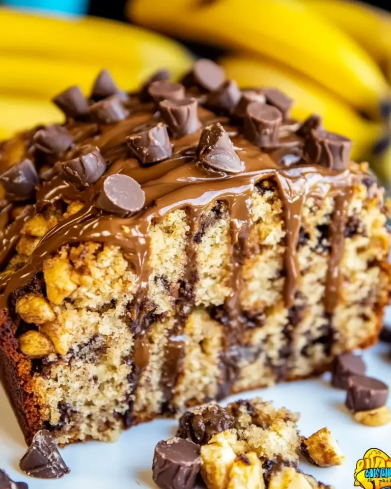 Peanut Butter Cup Banana Bread