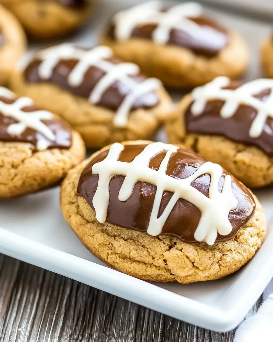 Peanut Butter Football Cookies