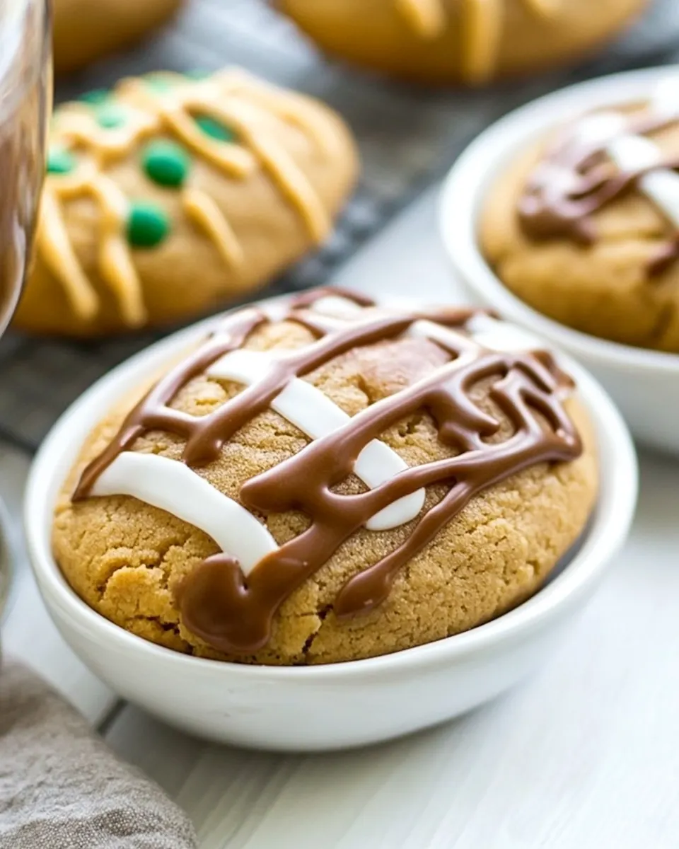 Peanut Butter Football Cookies
