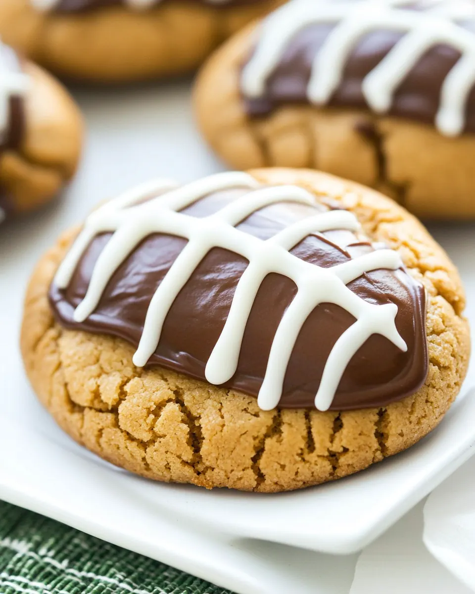 Peanut Butter Football Cookies