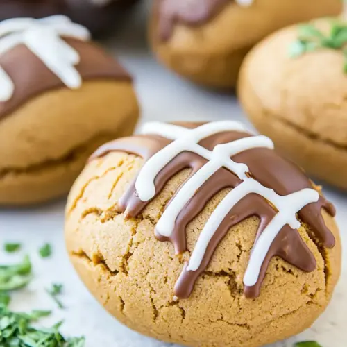 Peanut Butter Football Cookies