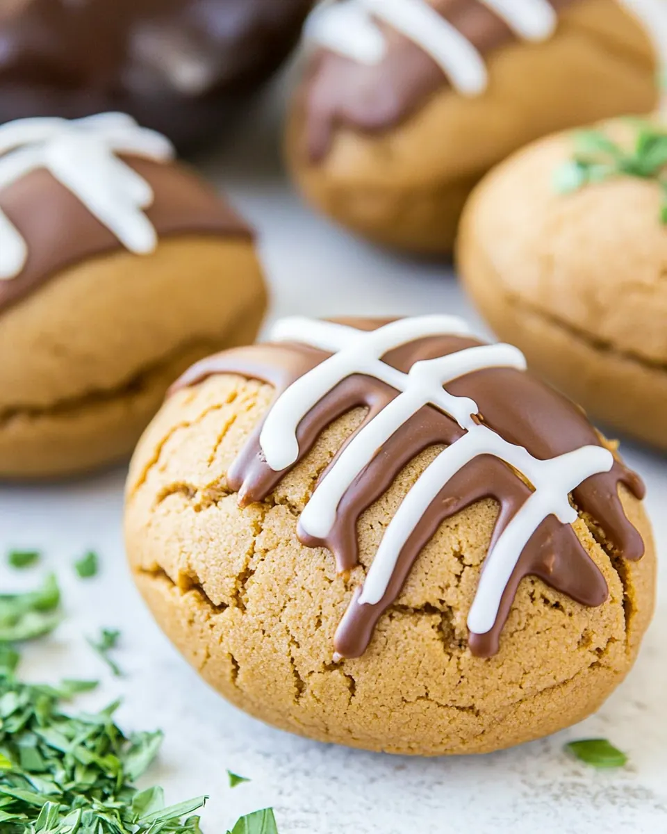 Peanut Butter Football Cookies