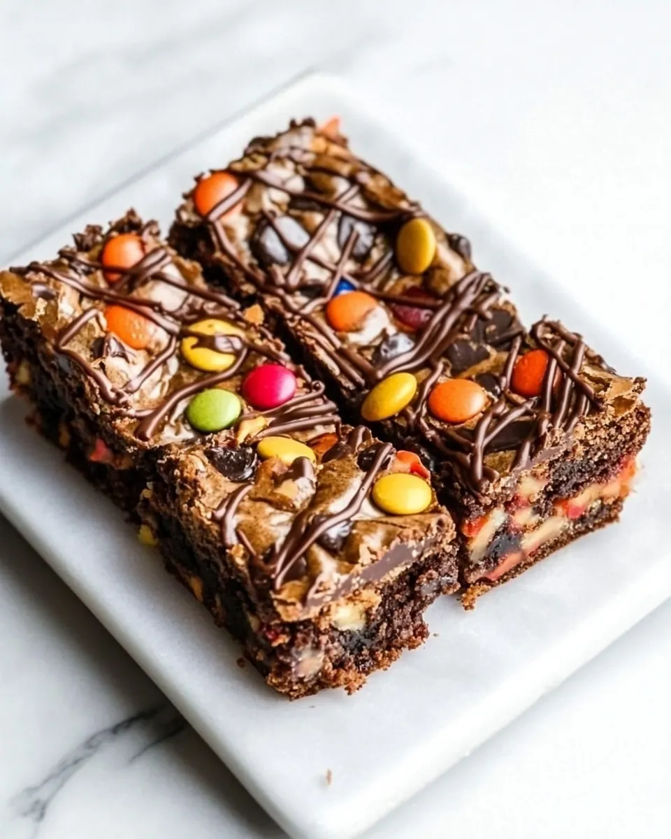 Peanut Butter Nutella Candy Bar Brownie