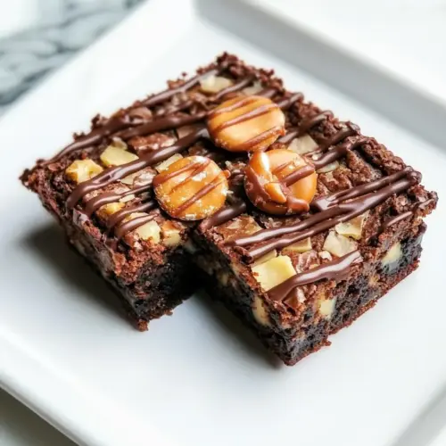 Peanut Butter Nutella Candy Bar Brownie