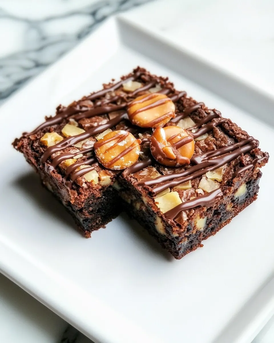 Peanut Butter Nutella Candy Bar Brownie