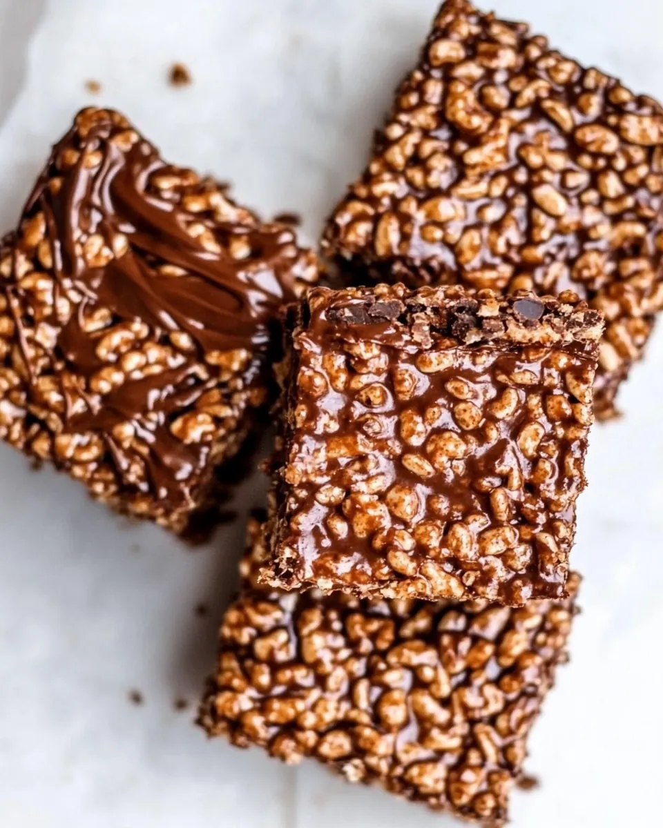 Peanut Butter Nutella Rice Krispie Treats
