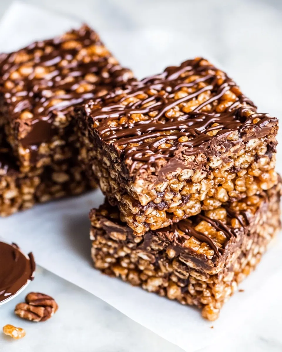Peanut Butter Nutella Rice Krispie Treats