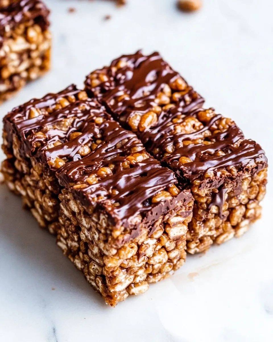 Peanut Butter Nutella Rice Krispie Treats