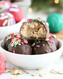 Peanut Butter Oatmeal Cookie Dough Truffles