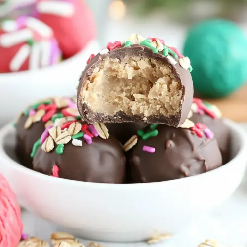 Peanut Butter Oatmeal Cookie Dough Truffles