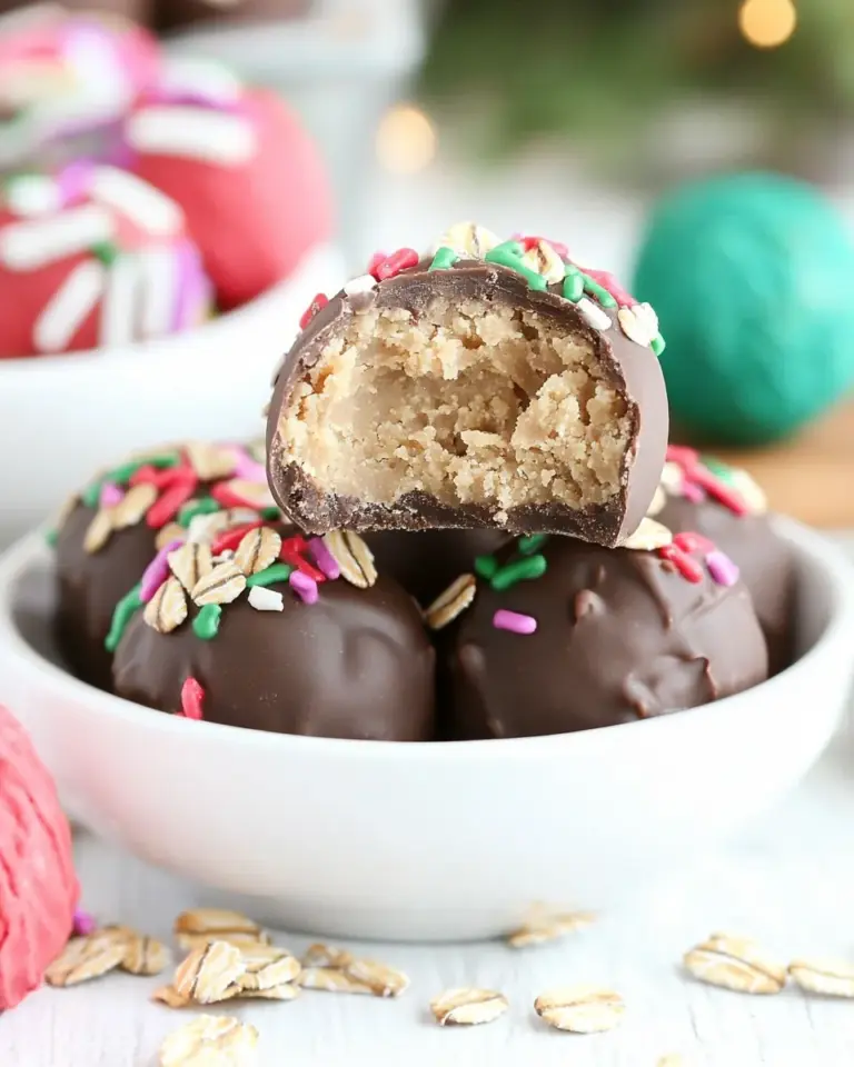 Peanut Butter Oatmeal Cookie Dough Truffles