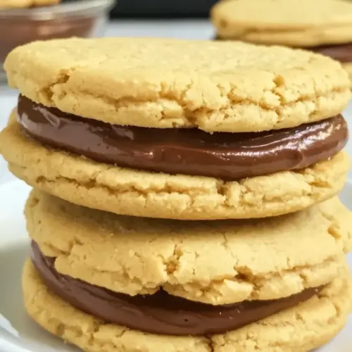 Peanut Butter Sandwich Cookies With Nutella Marshmallow Cream