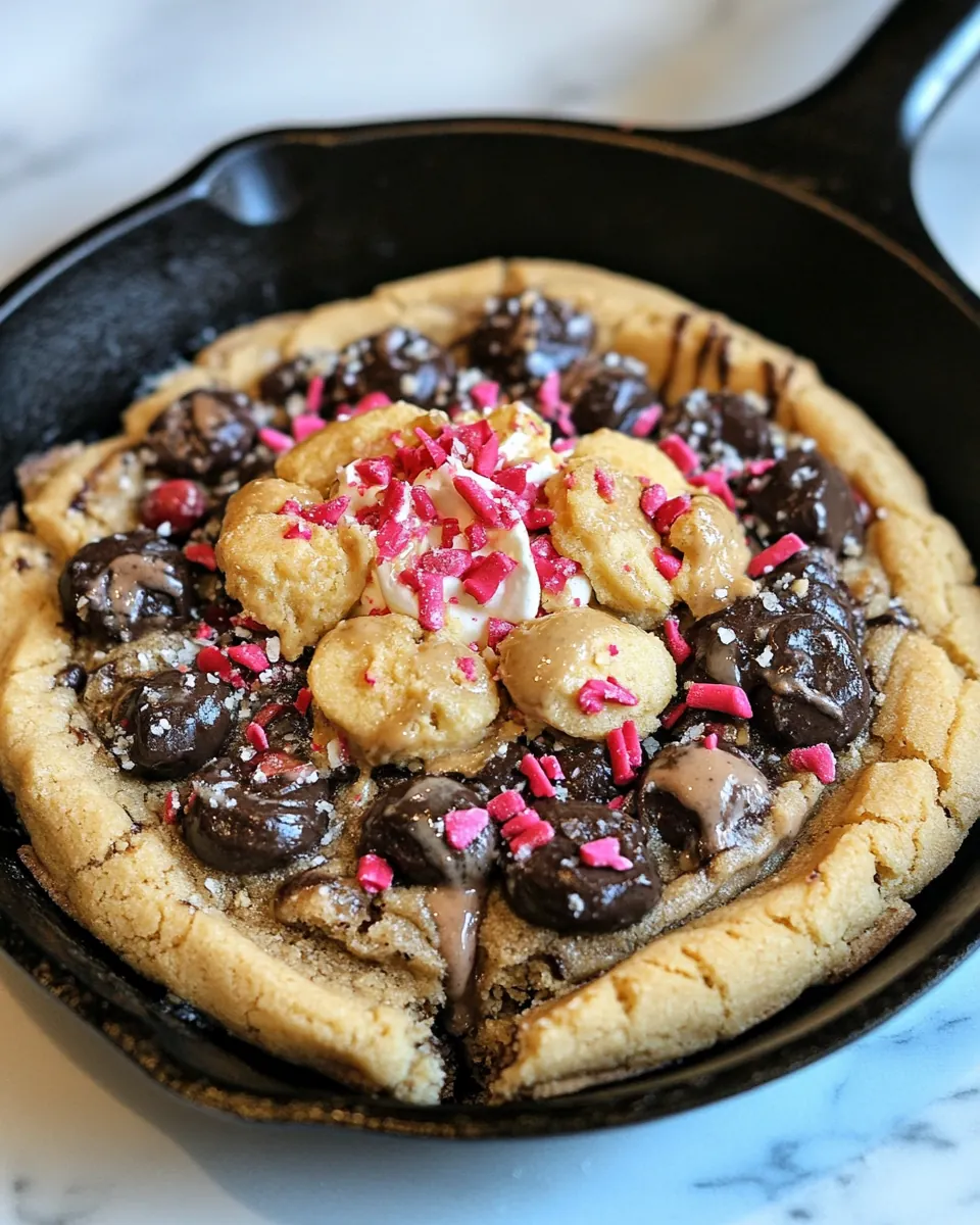 Peanut Butter Skillet Cookie Sundae