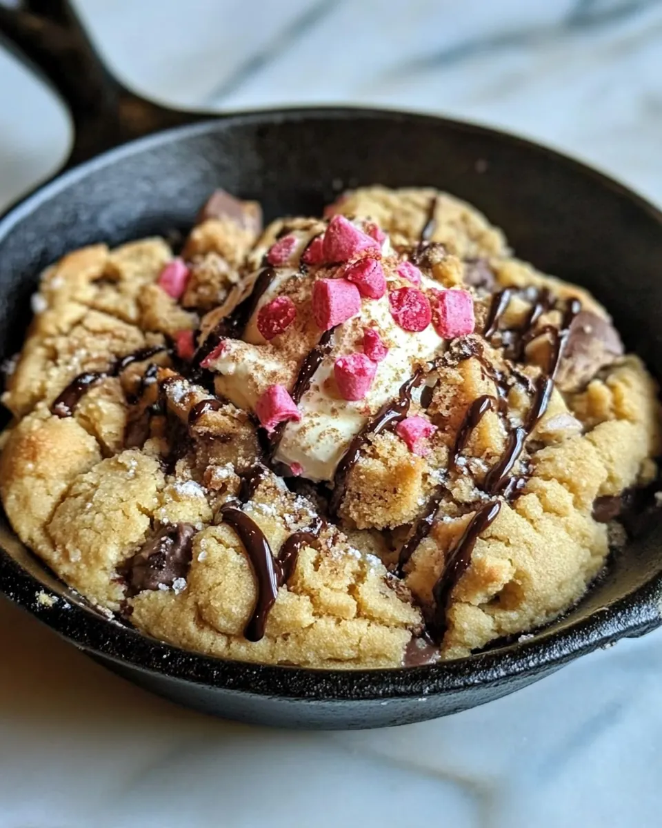 Peanut Butter Skillet Cookie Sundae