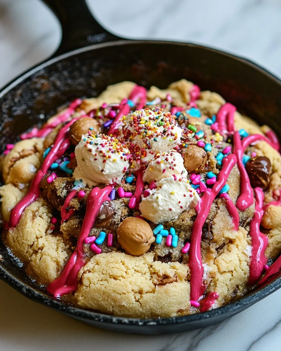 Peanut Butter Skillet Cookie Sundae