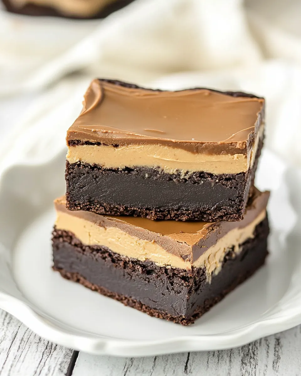 Peanut Butter Truffle Brownies