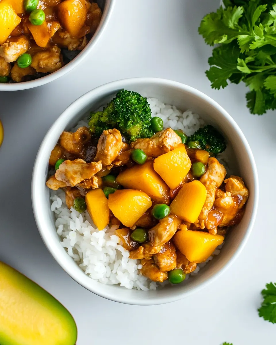 Peanut Mango Chicken Stir Fry