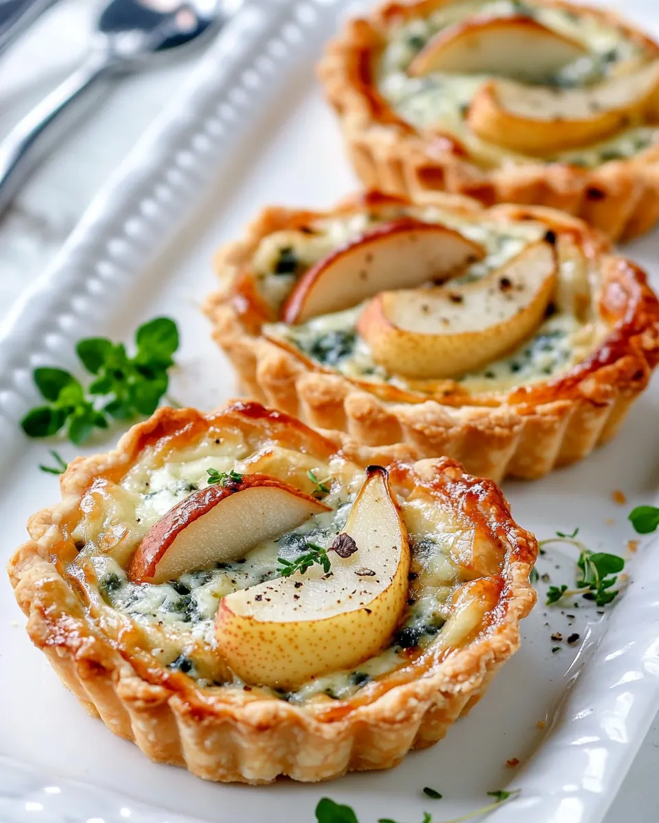 Pear Gorgonzola Tartlets