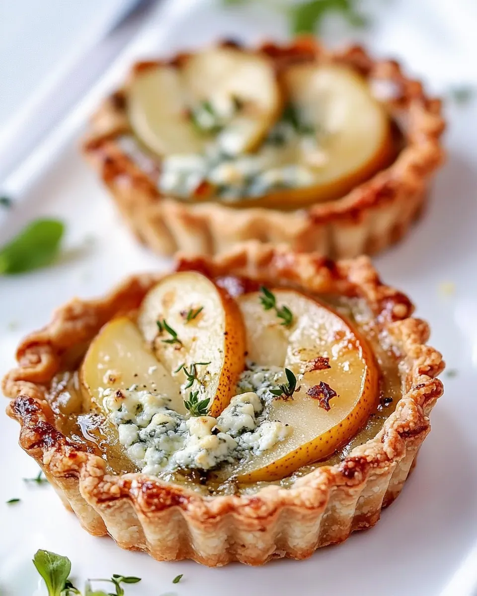Pear Gorgonzola Tartlets