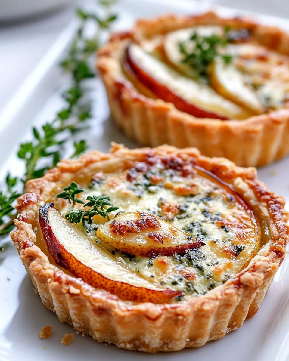 Pear Gorgonzola Tartlets