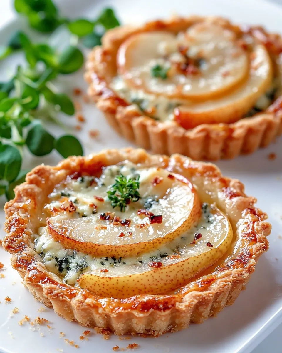 Pear Gorgonzola Tartlets
