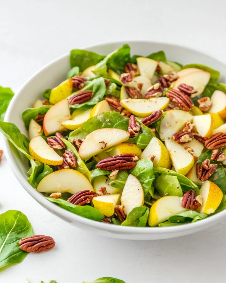 Pear and Apple Salad with Gruyere and Toasted Pecans