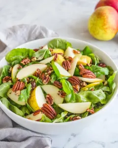 Pear and Apple Salad with Gruyere and Toasted Pecans