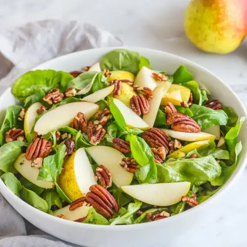 Pear and Apple Salad with Gruyere and Toasted Pecans