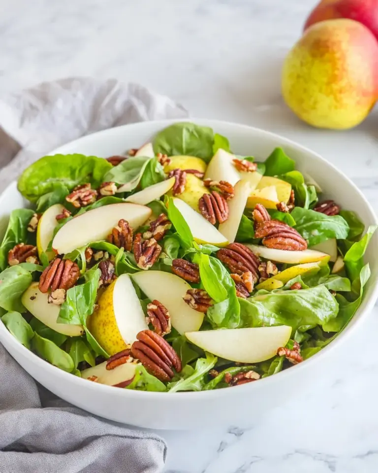 Pear and Apple Salad with Gruyere and Toasted Pecans