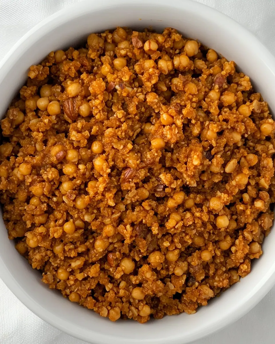 Pecan Chickpea Crumble