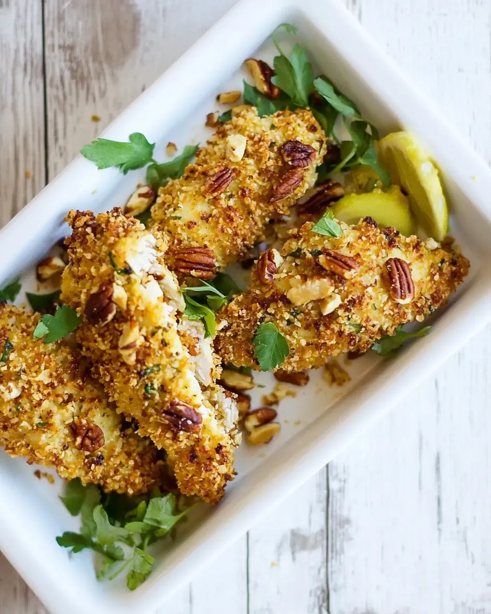Pecan Crusted Baked Chicken Tenders