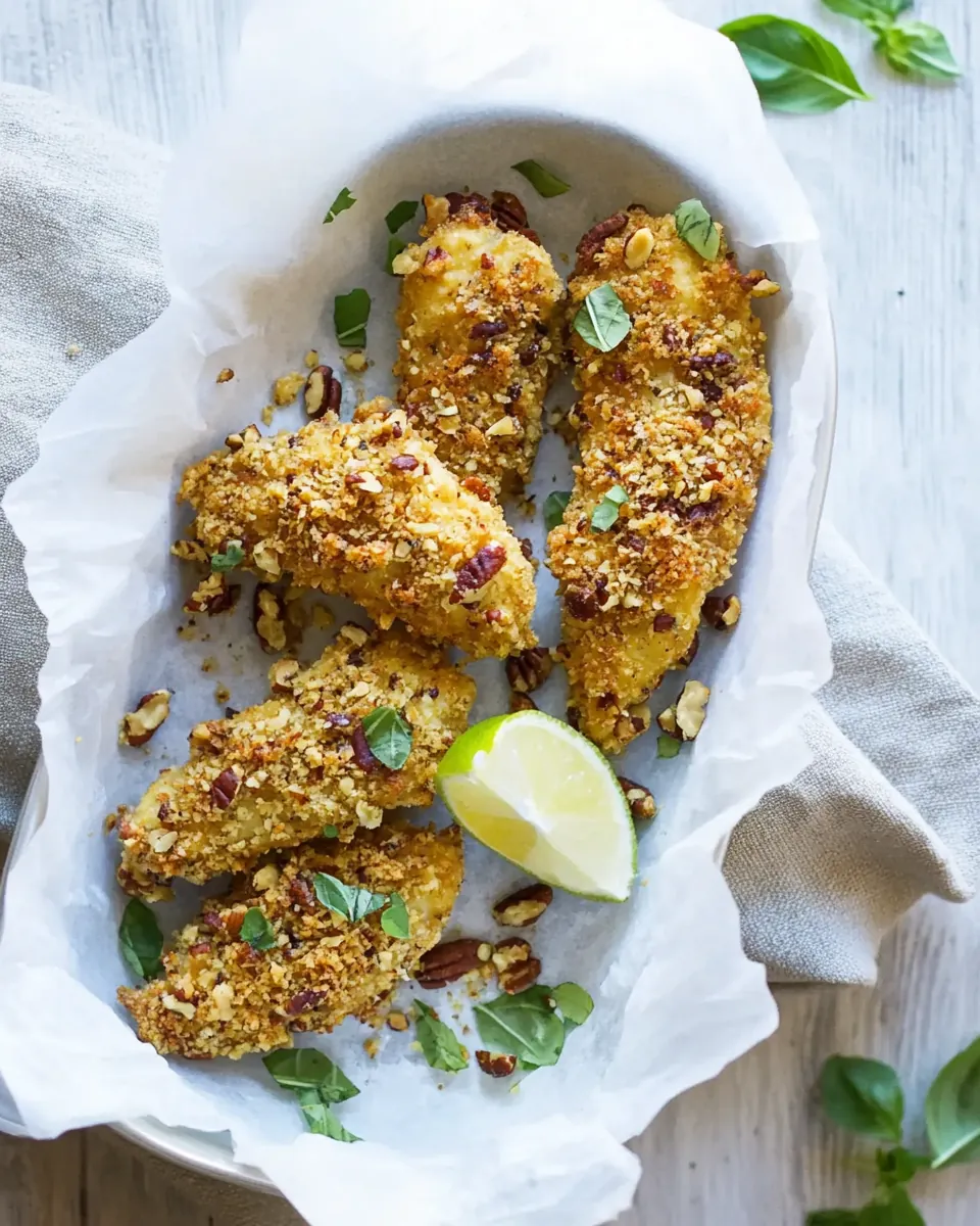 Pecan Crusted Baked Chicken Tenders