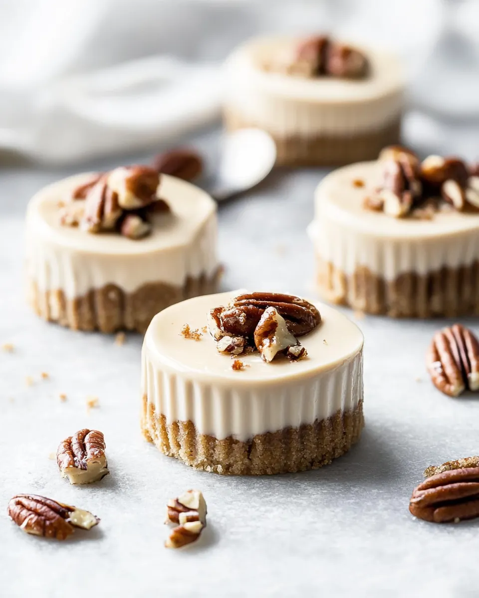 Pecan Praline Mini Cheesecakes