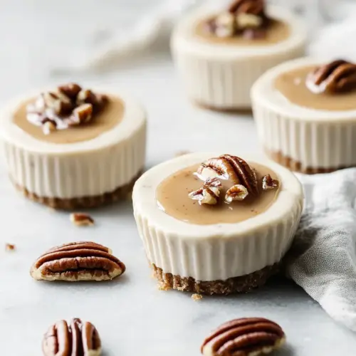Pecan Praline Mini Cheesecakes