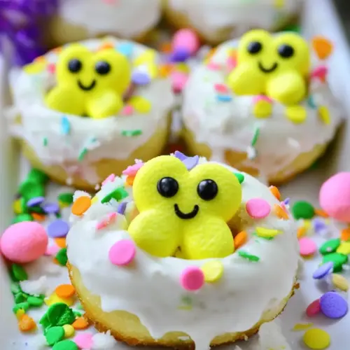 Peeps Baked Lemon Cake Donuts