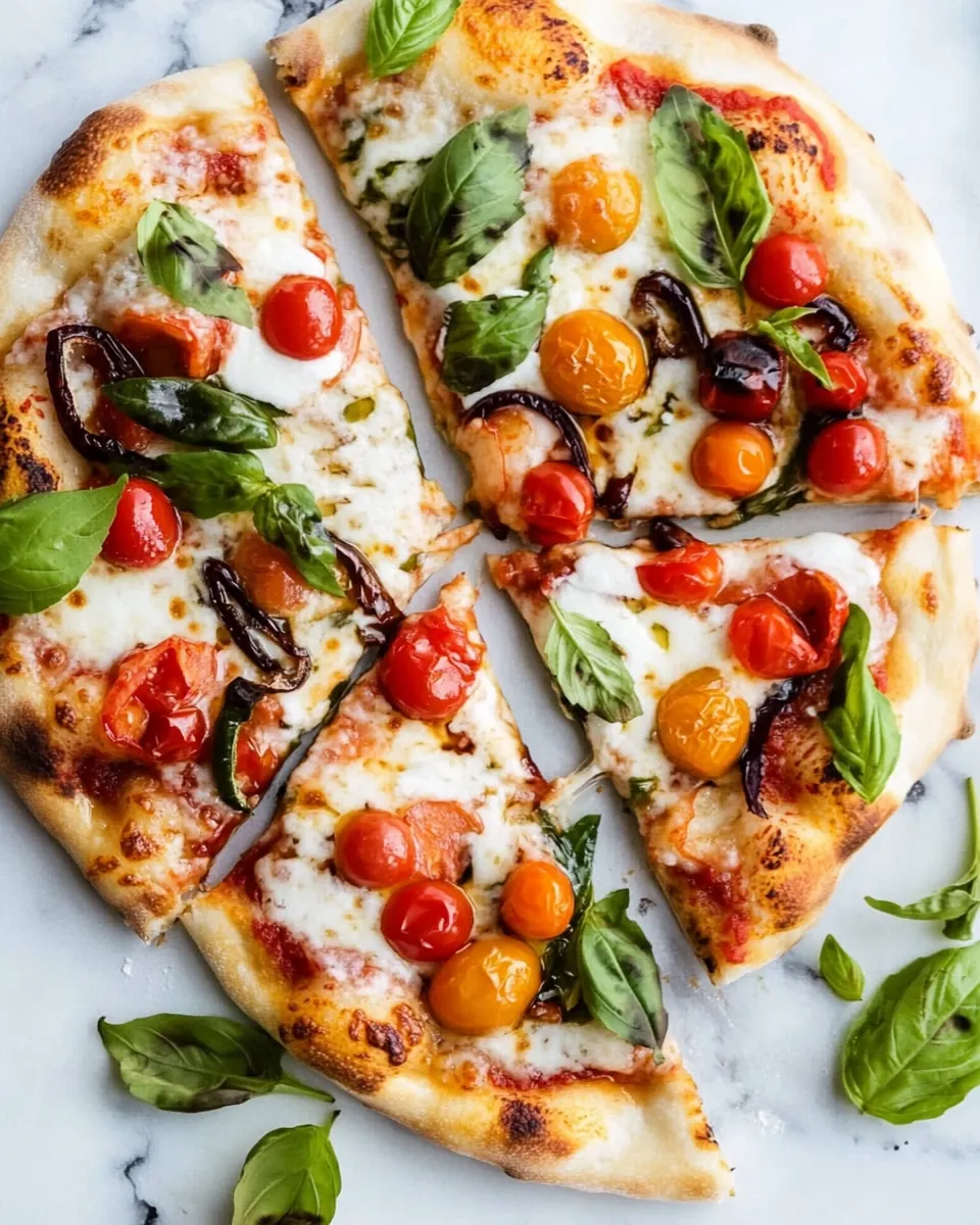 Pepper and Cherry Tomato White Pizza