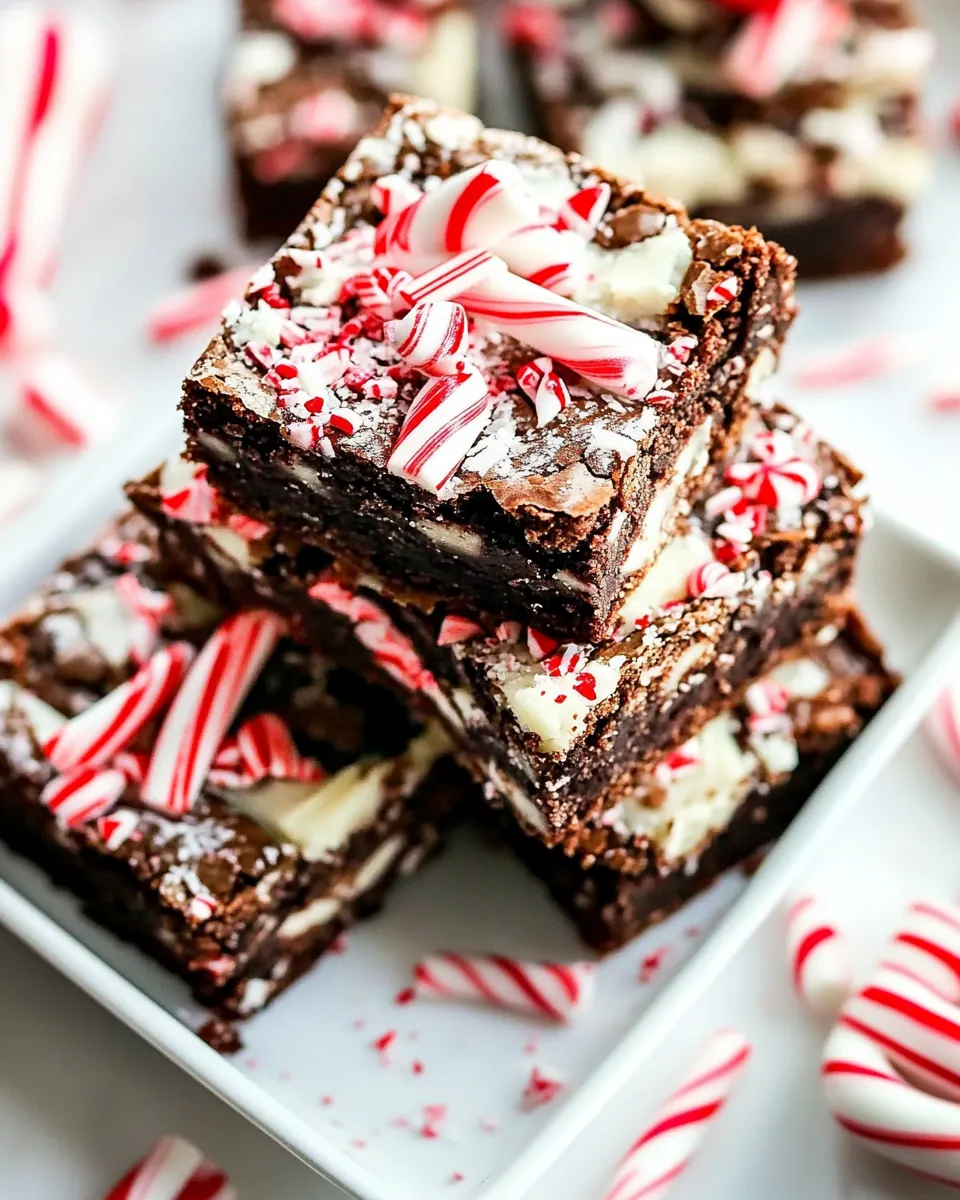 Peppermint Bark Brownies
