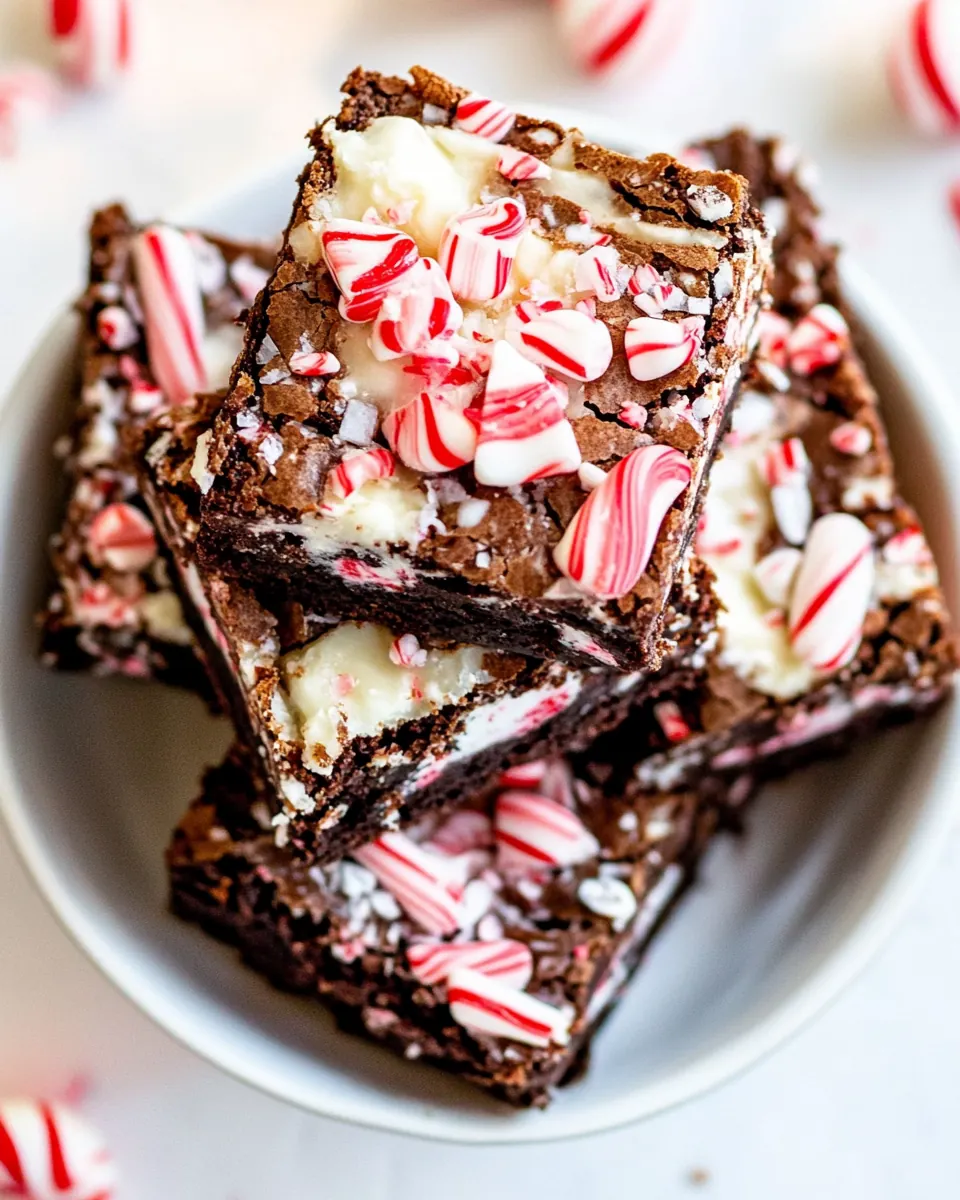Peppermint Bark Brownies