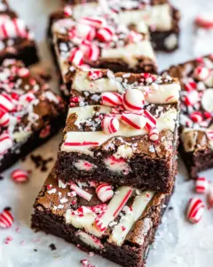 Peppermint Bark Brownies