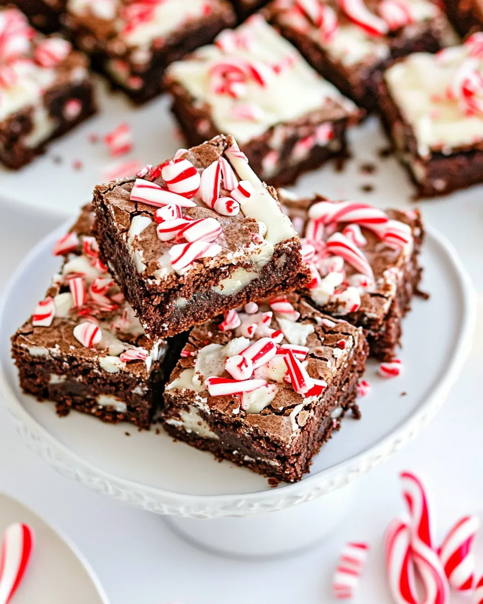Peppermint Bark Brownies