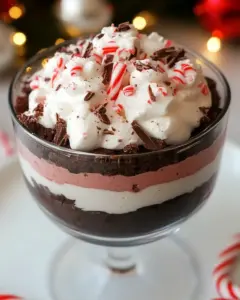 Peppermint Brownie Trifle