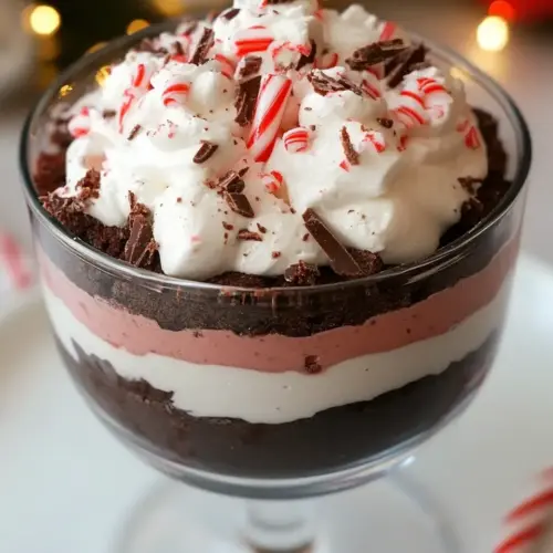 Peppermint Brownie Trifle
