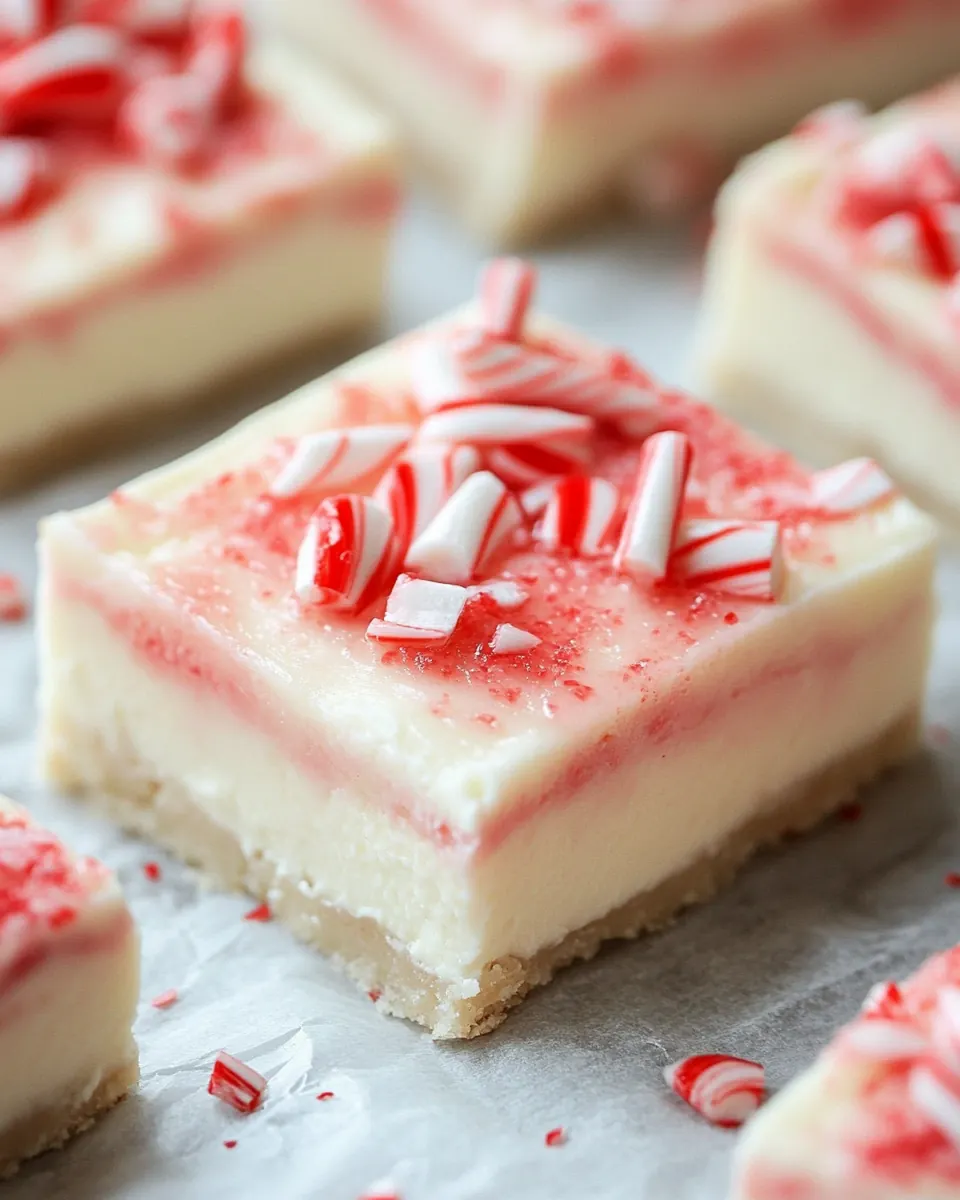 Peppermint Cheesecake Bars