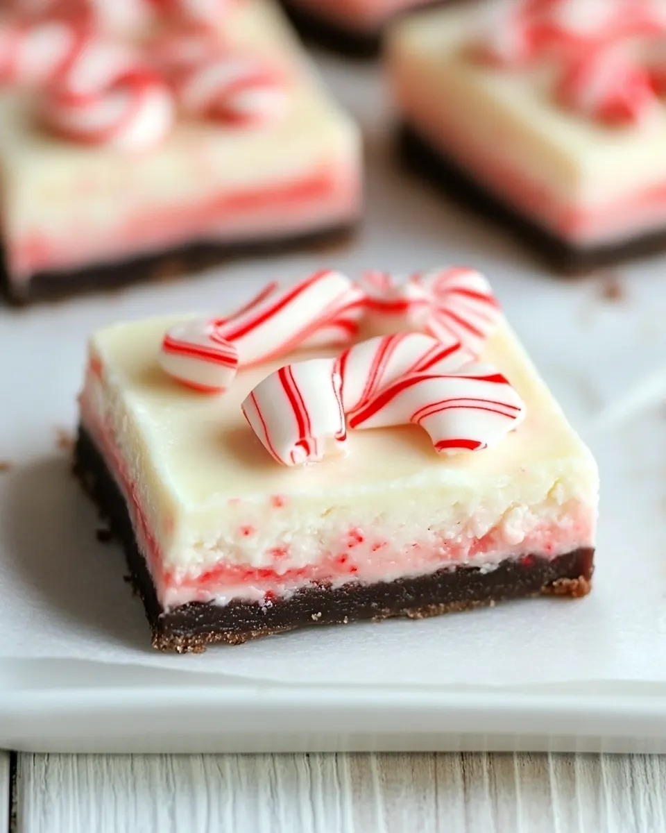 Peppermint Cheesecake Bars