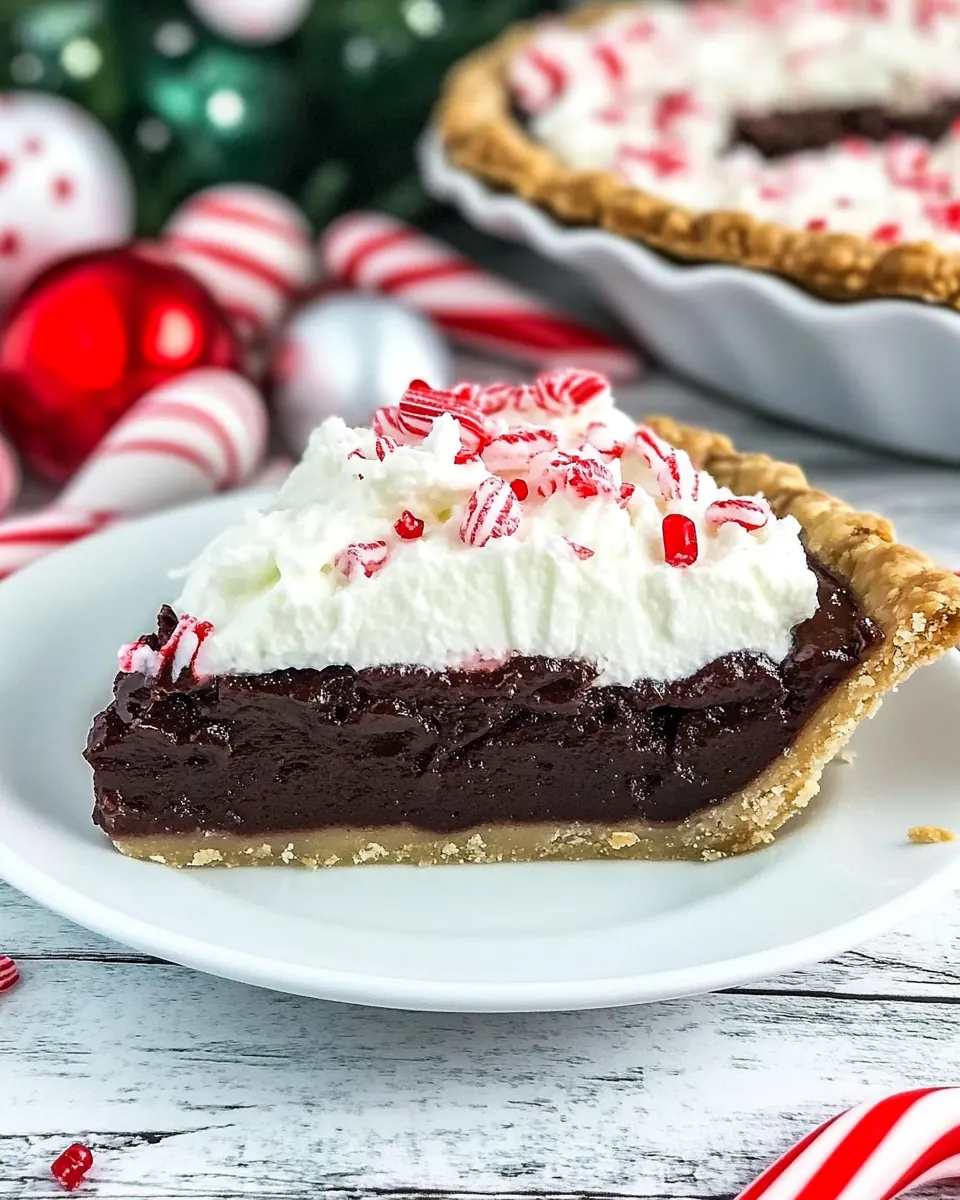 Peppermint Chocolate Chess Pie