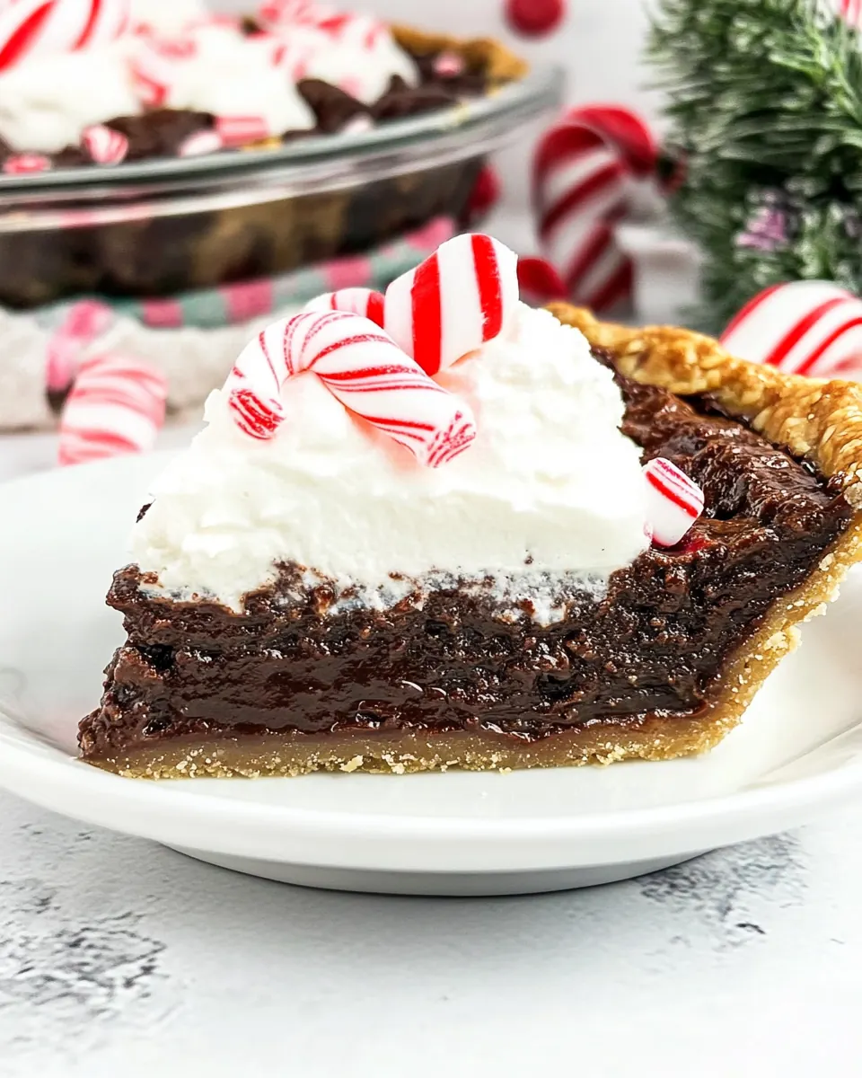 Peppermint Chocolate Chess Pie