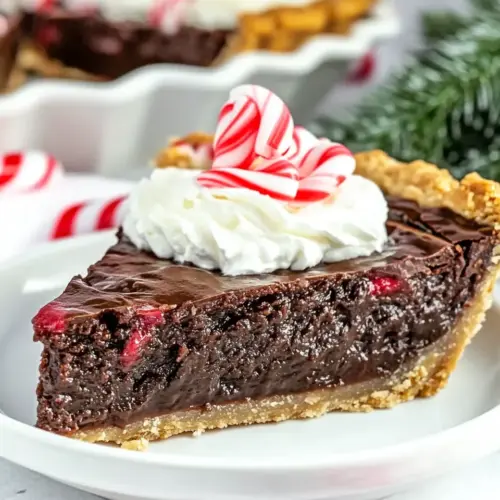 Peppermint Chocolate Chess Pie