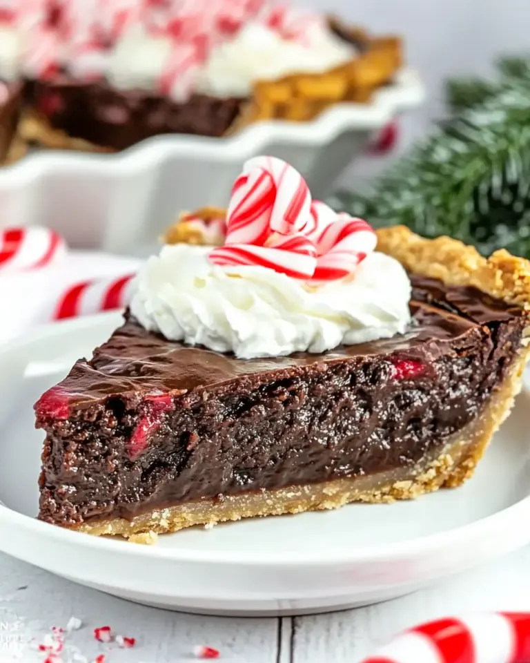Peppermint Chocolate Chess Pie