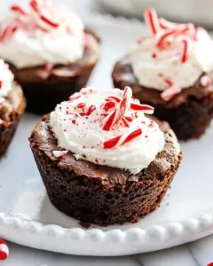 Peppermint Cocoa Brownie Cups