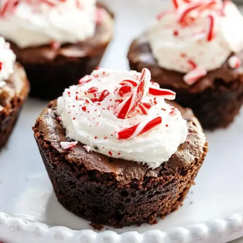Peppermint Cocoa Brownie Cups